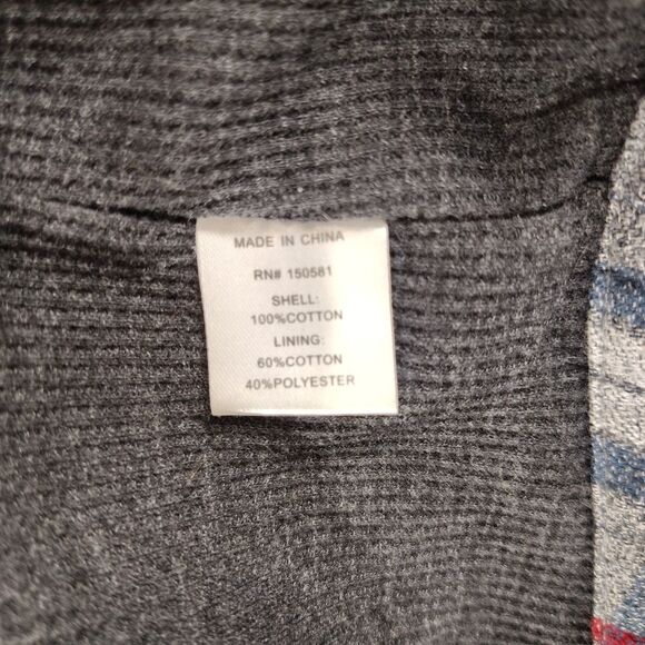 Flag & Anthem Paxton Plaid Hooded Flannel Thermal Lined Shacket Red/Blue/Gray XL - Picture 3 of 12